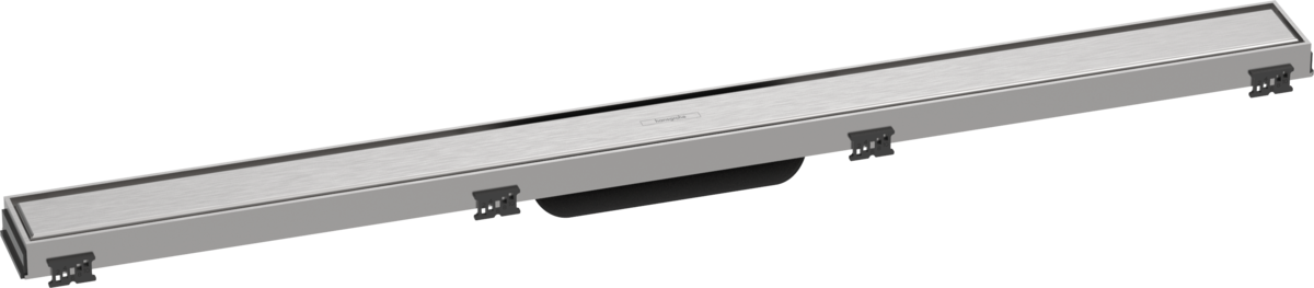 HANSGROHE RainDrain Match Fertigset Duschrinne 900 mit höhenverstellbarem Rahmen #56040800 - Edelstahl gebürstet