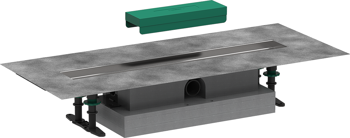 HANSGROHE uBox universal Komplettset für flache Installation 600 für Duschrinnen Fertigsets #56016180