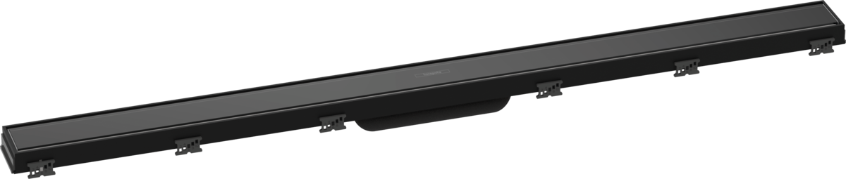 HANSGROHE RainDrain Match Fertigset Duschrinne 1000 mit höhenverstellbarem Rahmen #56041610 - Schwarz