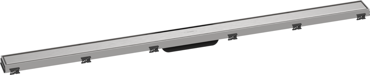 HANSGROHE RainDrain Match Fertigset Duschrinne 1200 mit höhenverstellbarem Rahmen #56042800 - Edelstahl gebürstet
