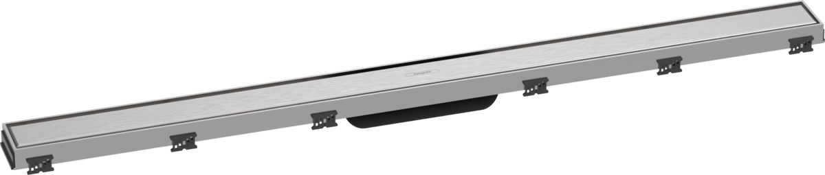 HANSGROHE RainDrain Match Fertigset Duschrinne 1000 mit höhenverstellbarem Rahmen #56041800 - Edelstahl gebürstet