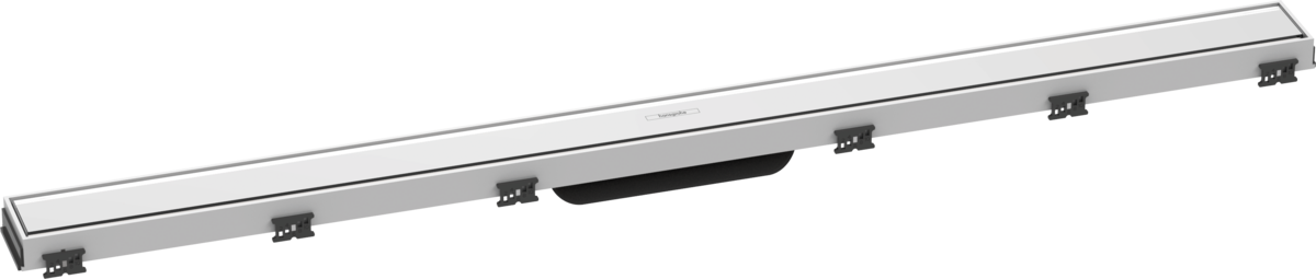 HANSGROHE RainDrain Match Fertigset Duschrinne 1000 mit höhenverstellbarem Rahmen #56041450 - Weiß