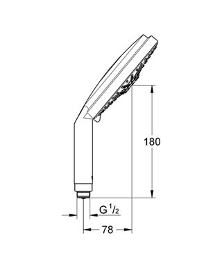 GROHE Rainshower Cosmopolitan 160 Handbrause 4 Strahlarten #28756000 - chrom