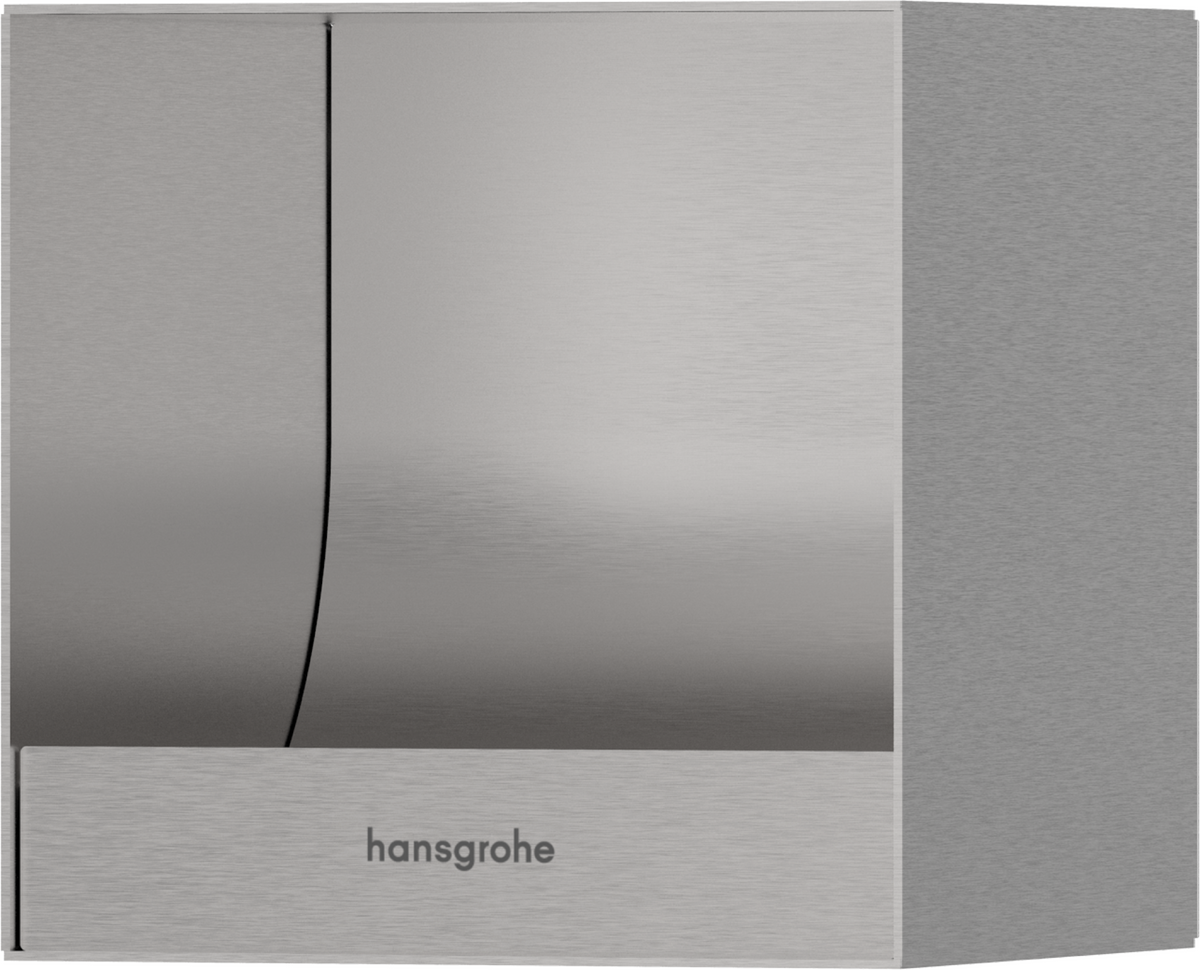HANSGROHE XtraStoris Original Einbau Toilettenpapierhalter 150/150/140 #56065800 - Edelstahl gebürstet