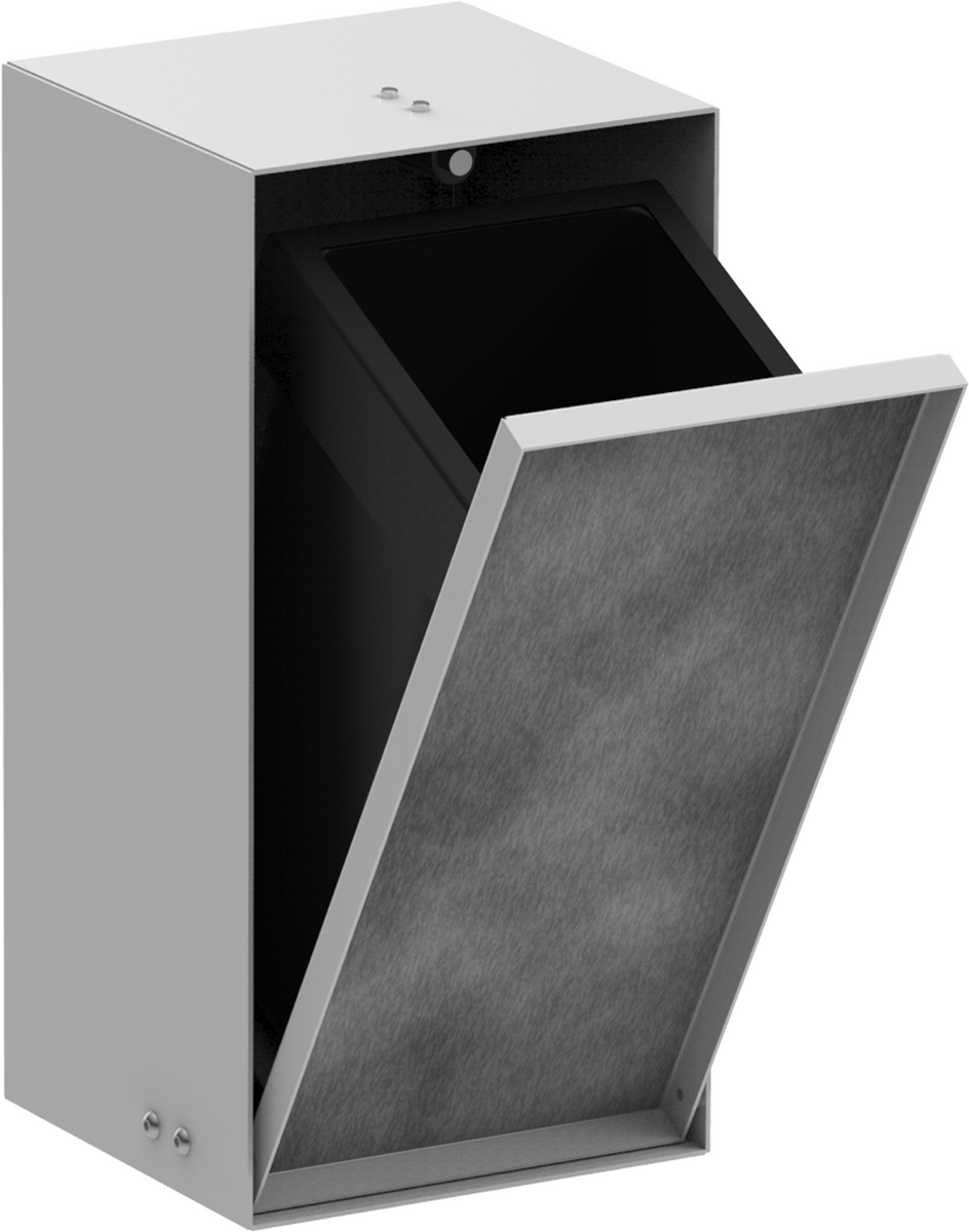 HANSGROHE XtraStoris Rock Einbau Abfalleimer mit befliesbarer Tür 300/150/140 #56063700 - Mattweiß
