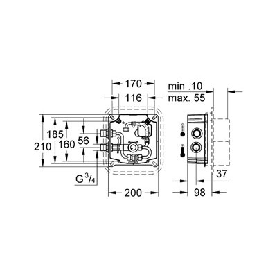 GROHE Europlus E Infrarot-Elektronik für Waschtisch mit Mischung #36009000