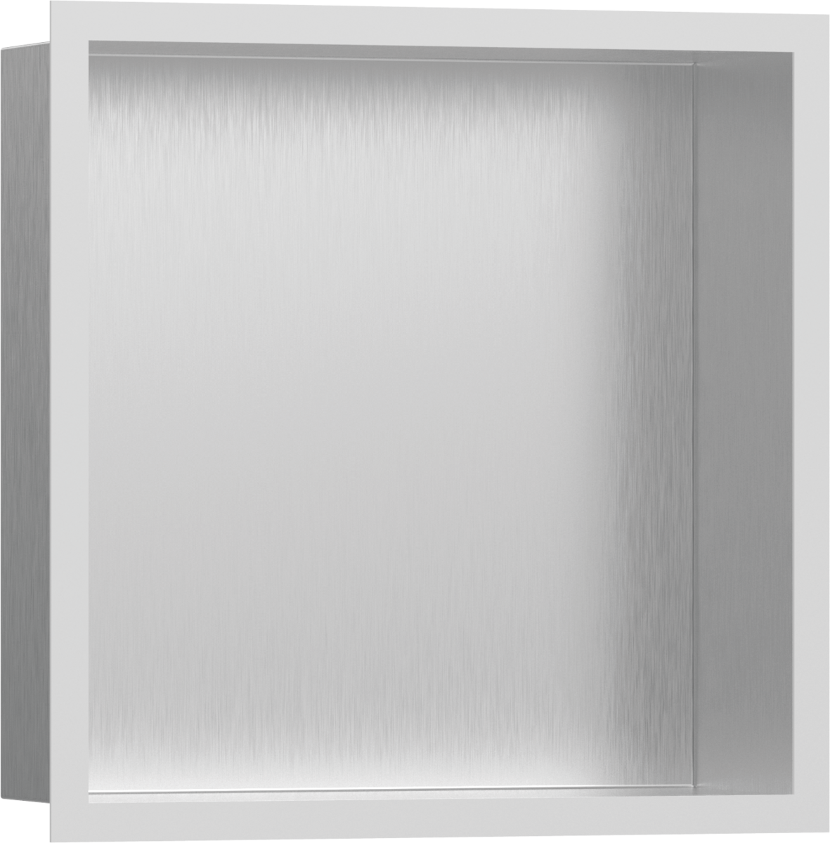 HANSGROHE XtraStoris Individual Wandnische Edelstahl gebürstet mit Designrahmen 300/300/100 #56097700 - Edelstahl gebürstet