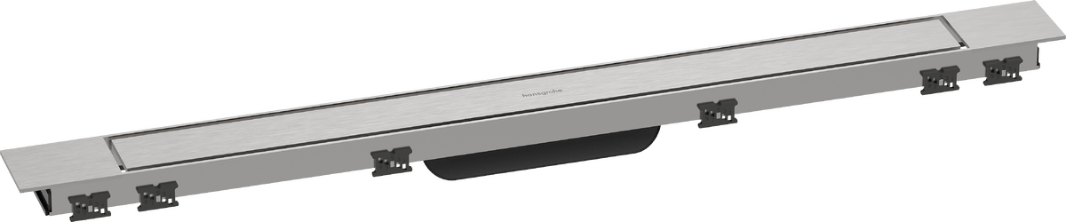 HANSGROHE RainDrain Match Plus Fertigset Duschrinne 800 mit höhenverstellbarem Rahmen #56215800 - Edelstahl gebürstet