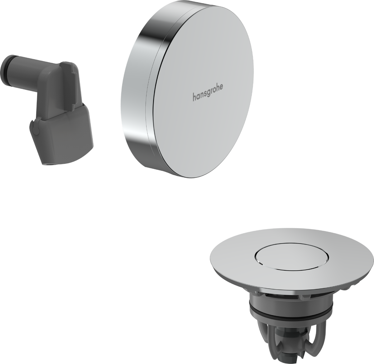 HANSGROHE Exafill Fertigset chrom Wanneneinlauf, Ablauf- und Überlaufgarnitur #58131000