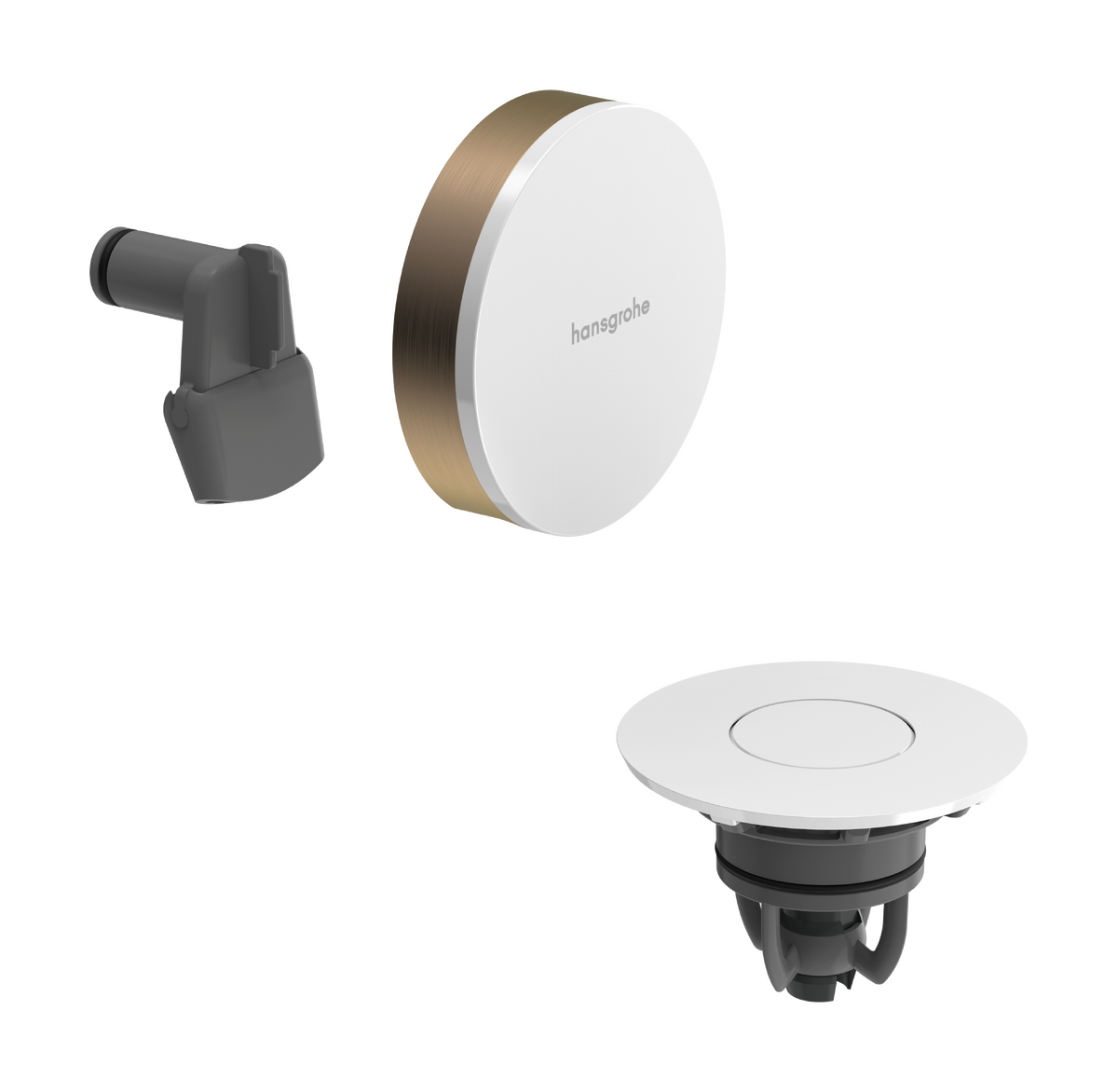 HANSGROHE Exafill Fertigset Wanneneinlauf, Ablauf- und Überlaufgarnitur #58119140