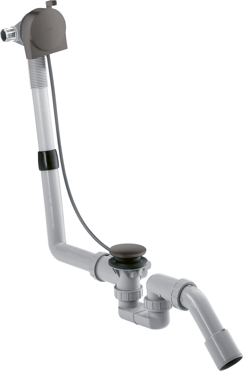 HANSGROHE Komplettset Wanneneinlauf, Ablauf- und Überlaufgarnitur für Normalwannen #58307340 - Brushed Black Chrome
