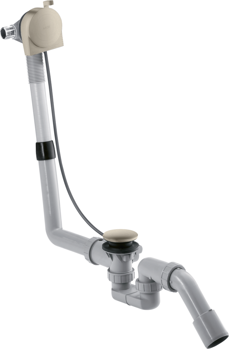 HANSGROHE Komplettset Wanneneinlauf, Ablauf- und Überlaufgarnitur für Normalwannen #58307820 - Brushed Nickel