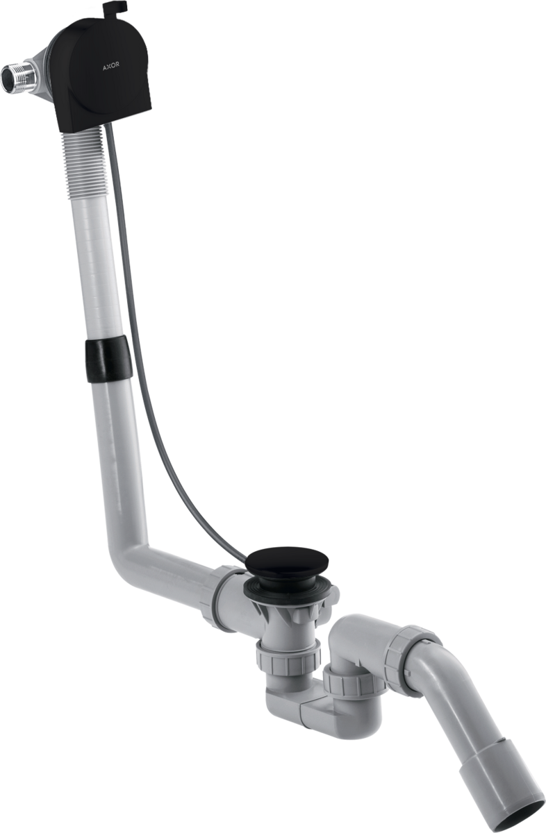 HANSGROHE Komplettset Wanneneinlauf, Ablauf- und Überlaufgarnitur für Normalwannen #58307670 - Mattschwarz