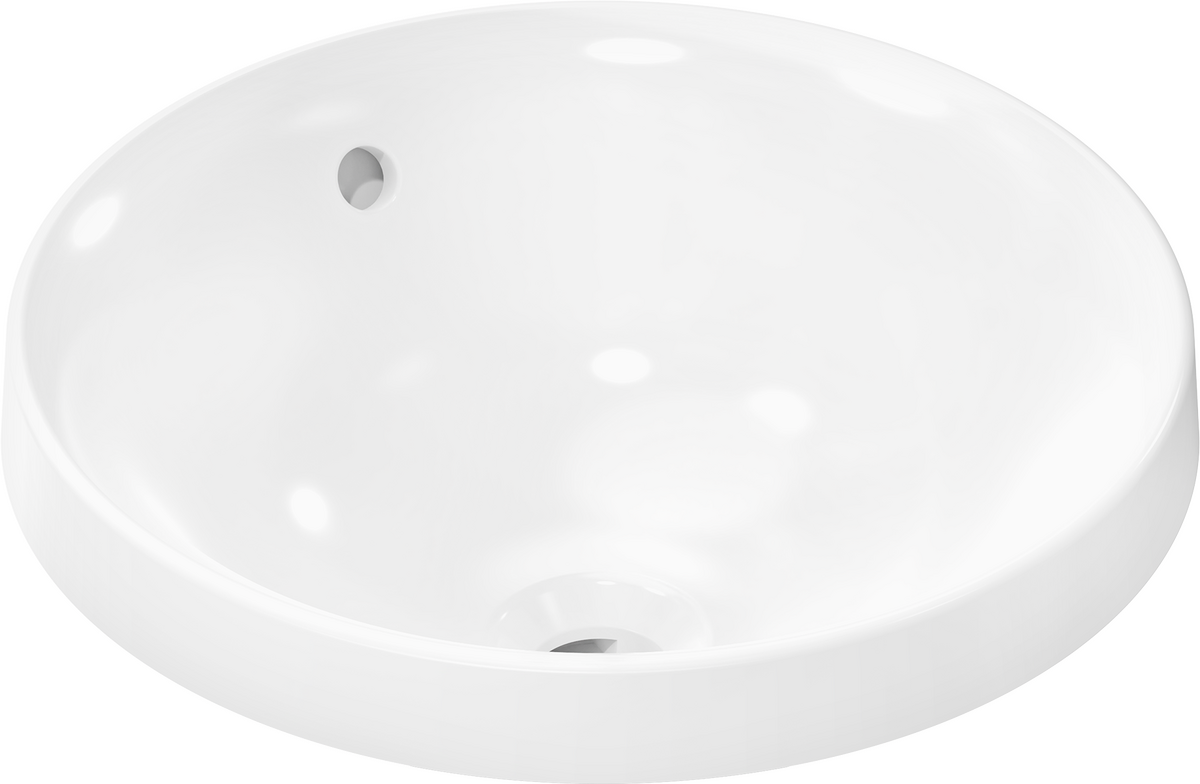 HANSGROHE Xuniva S Einbauwaschtisch 400/400 ohne Hahnloch mit Überlauf #60155450 - Weiß