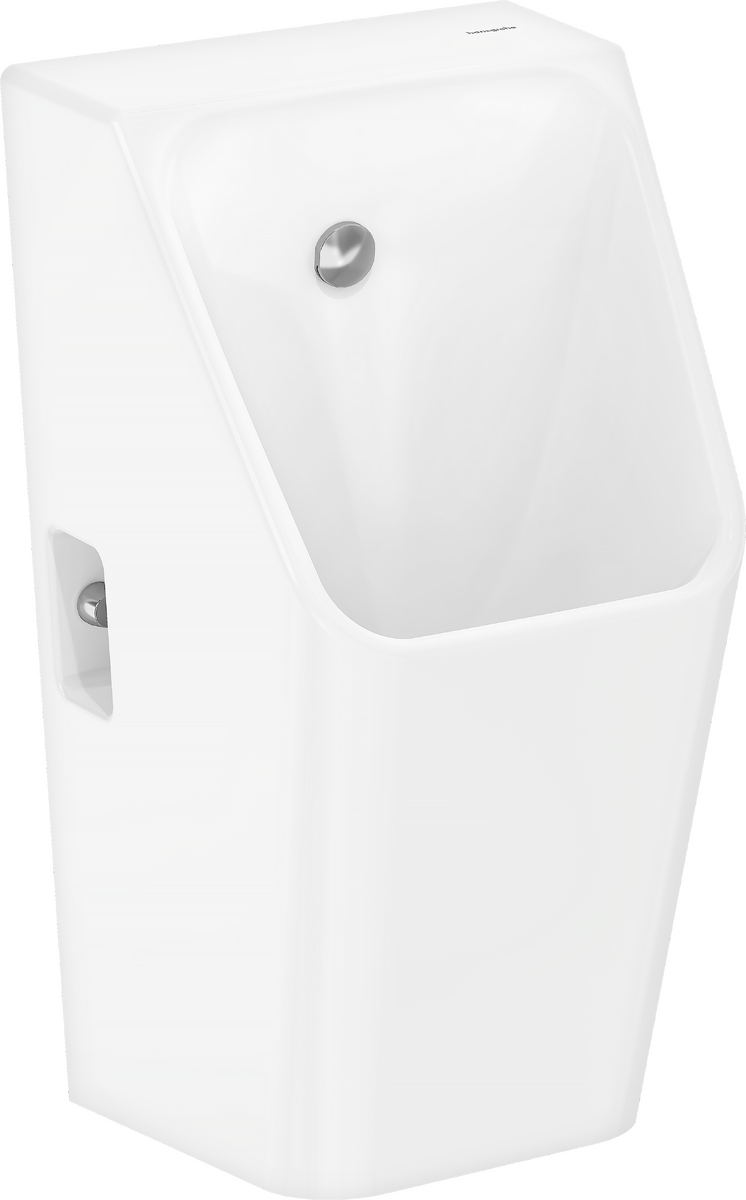 HANSGROHE EluPura Original Q Urinal 600/300 mit Zulauf von hinten und Ablauf nach unten/hinten spülrandlos, SmartClean #61183450 - Weiß