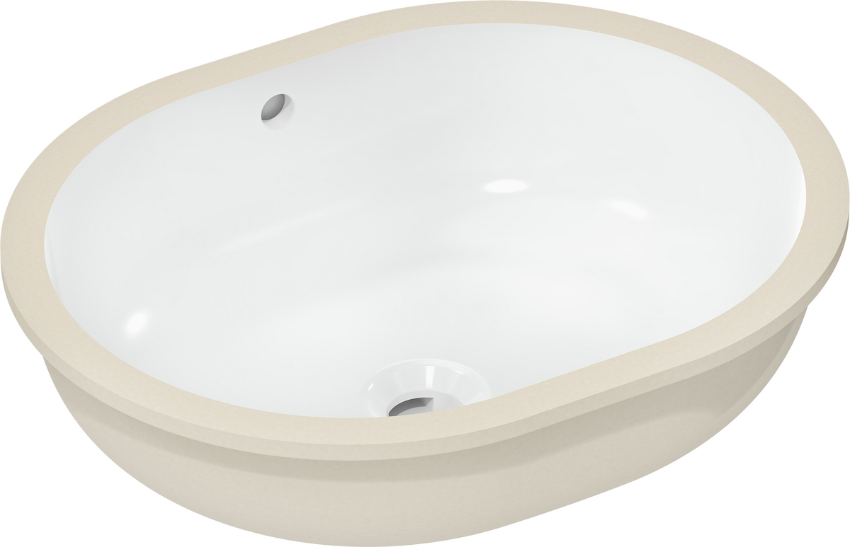 HANSGROHE Xuniva U Unterbauwaschtisch 450/350 ohne Hahnloch mit Überlauf #60153450 - Weiß