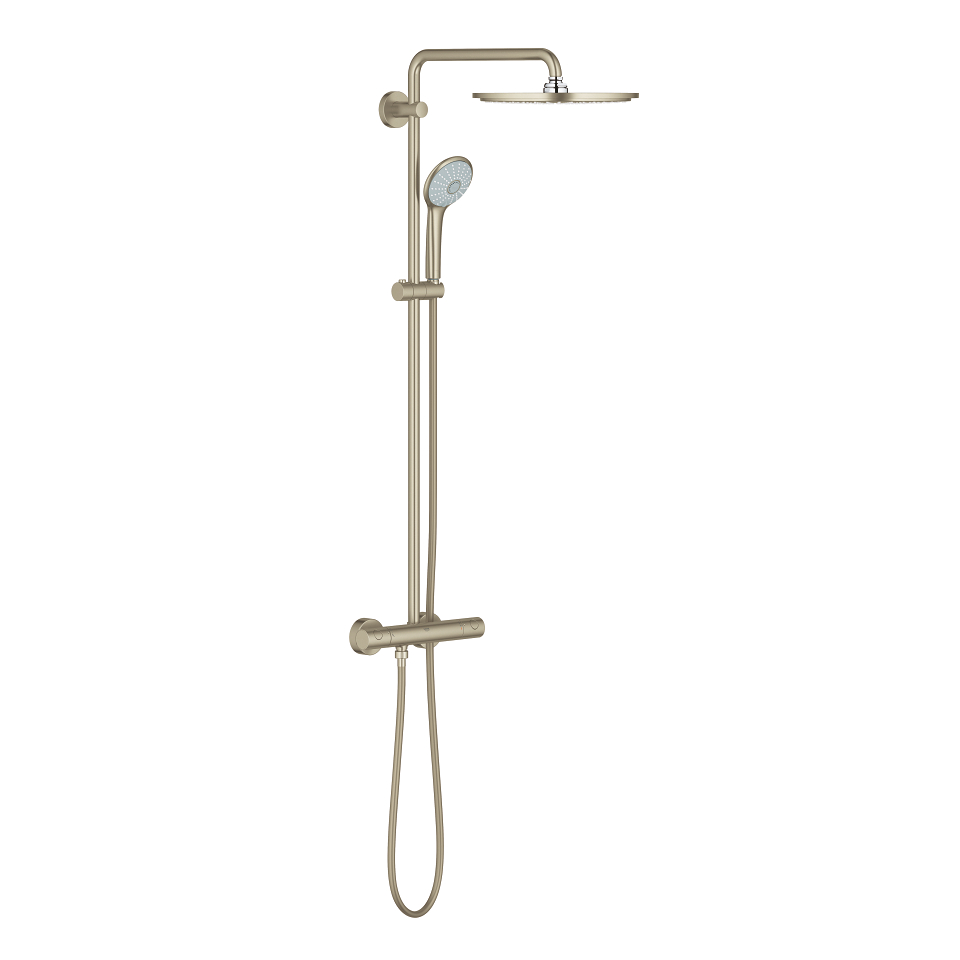 GROHE Euphoria System 310 Duschsystem mit Thermostatbatterie für die Wandmontage #26075EN0 - nickel gebürstet