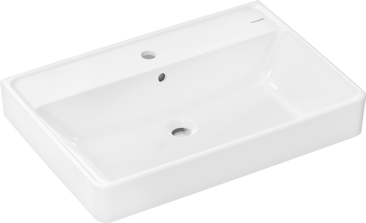HANSGROHE Xanuia Q Waschtisch 700/480 mit Hahnloch und Überlauf, SmartClean #61132450 - Weiß