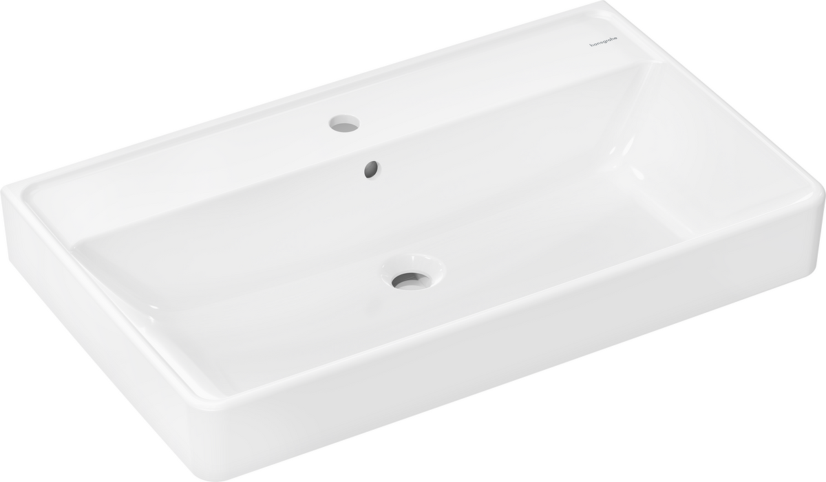 HANSGROHE Xanuia Q Waschtisch 800/480 mit Hahnloch und Überlauf, SmartClean #61136450 - Weiß