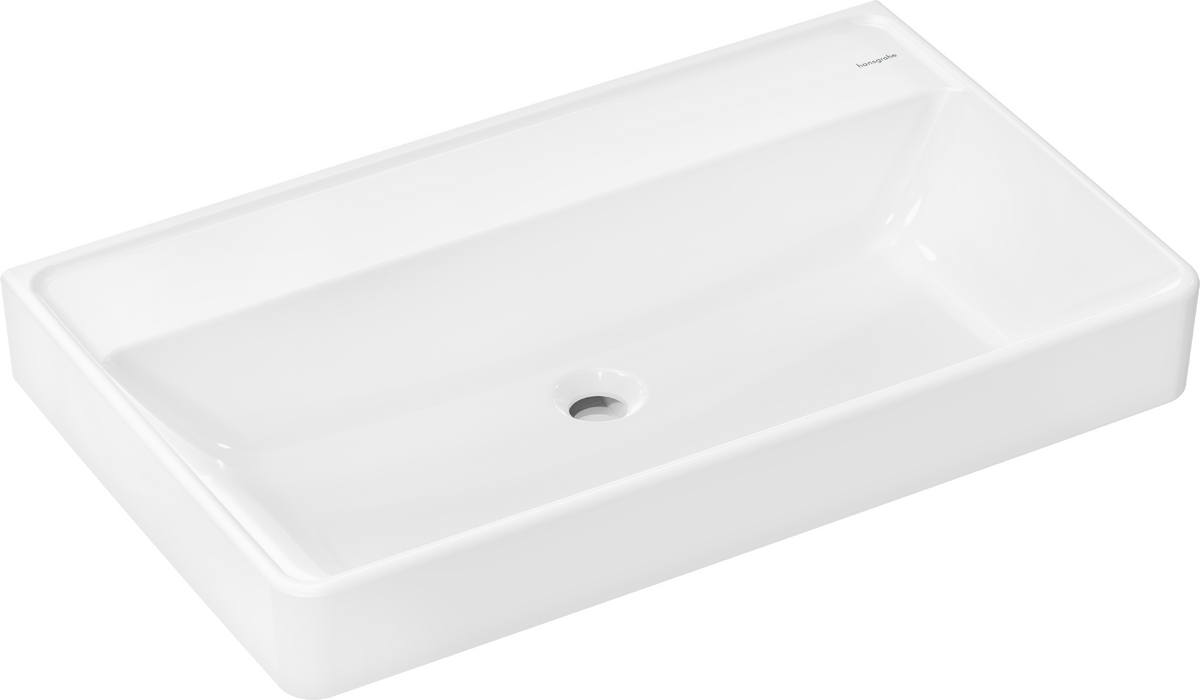 HANSGROHE Xanuia Q Waschtisch 800/480 ohne Hahnloch und Überlauf, SmartClean #61139450 - Weiß