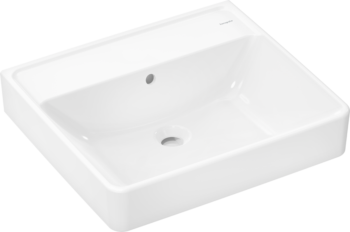 HANSGROHE Xanuia Q Waschtisch 550/480 ohne Hahnloch mit Überlauf, SmartClean #61146450 - Weiß