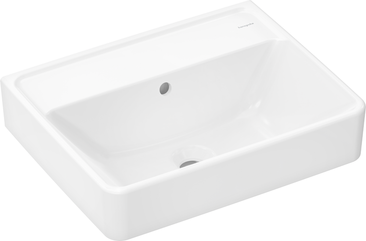 HANSGROHE Xanuia Q Handwaschbecken 500/390 ohne Hahnloch mit Überlauf, SmartClean #61143450 - Weiß