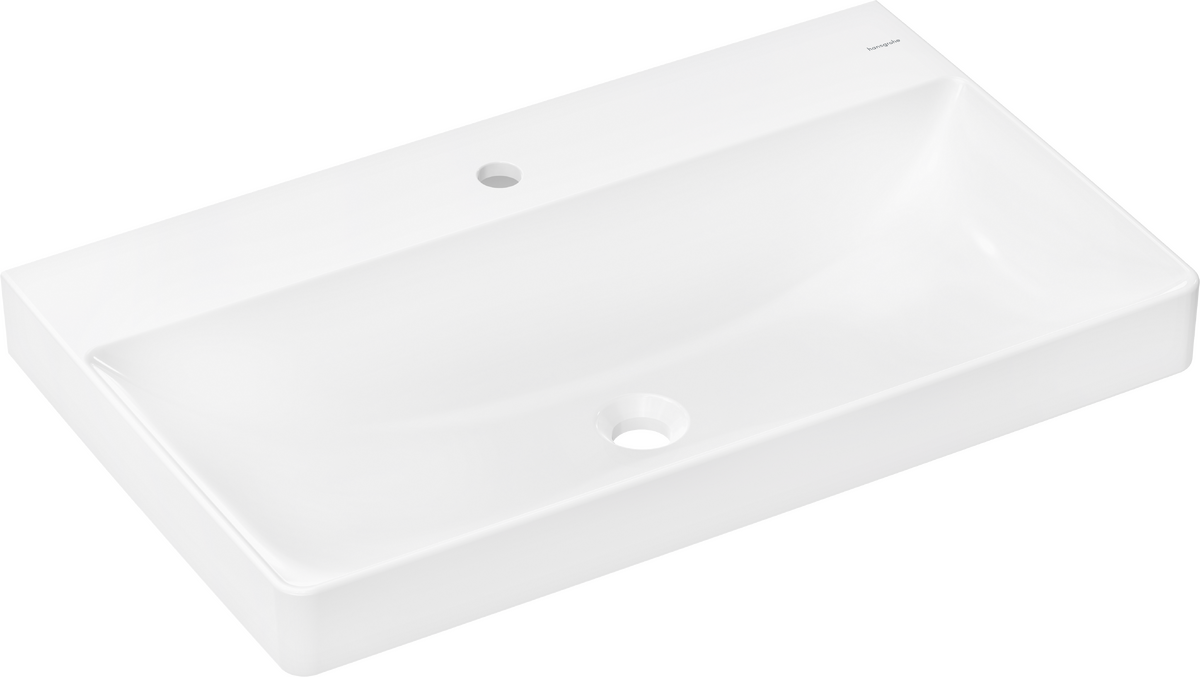 HANSGROHE Xelu Q Waschtisch 800/480 mit Hahnloch ohne Überlauf #60318450 - Weiß