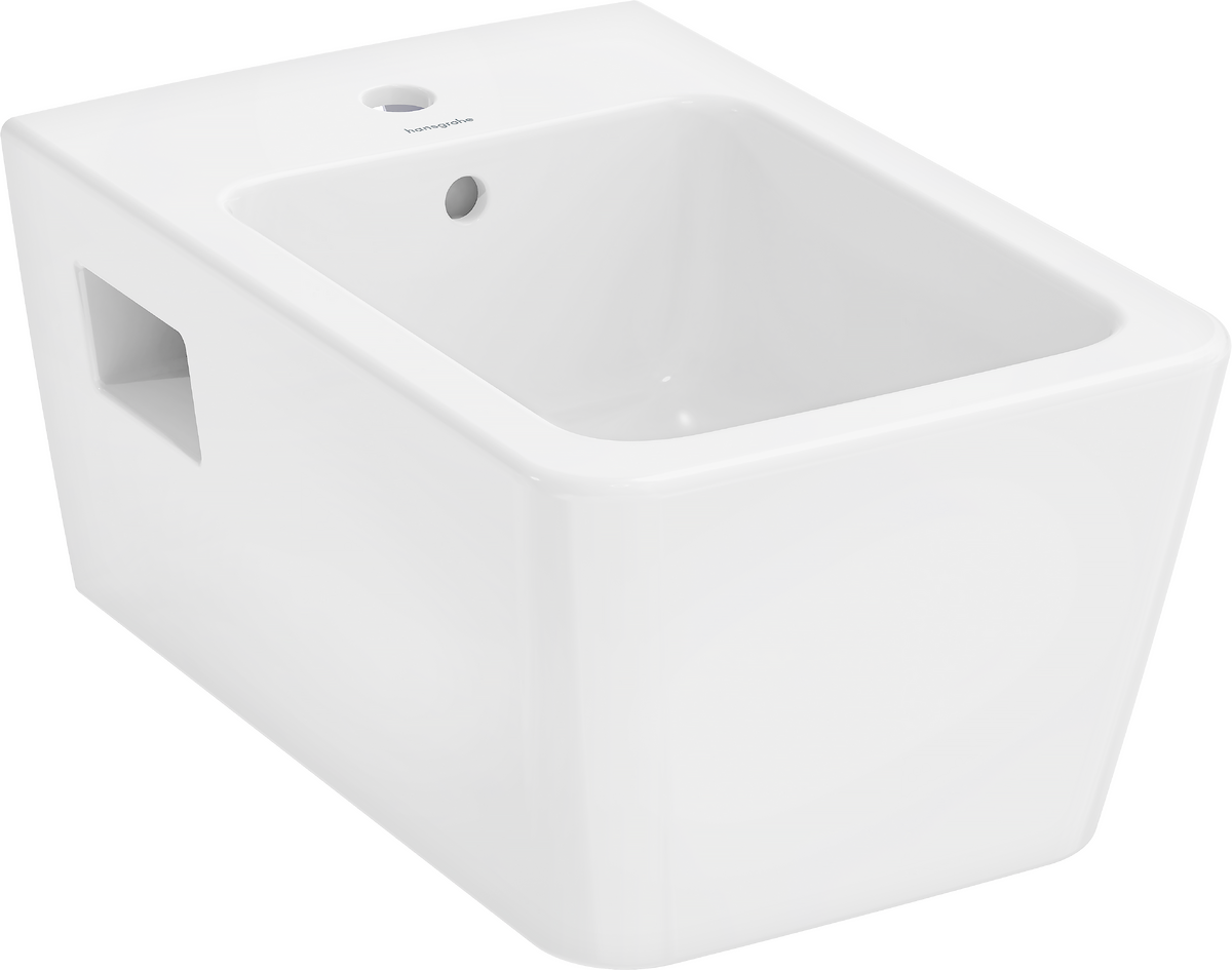 HANSGROHE EluPura Original Q Wand Bidet 540 mit Hahnloch und Überlauf, SmartClean #61172450 - Weiß
