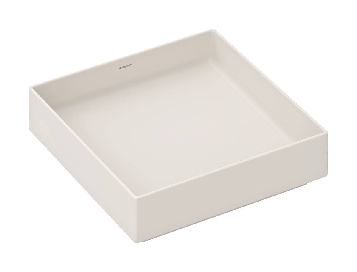 HANSGROHE Xuniva Evo E Aufsatzwaschtisch 400/400 ohne Hahnloch und Überlauf #60324780 - Sandbeige Matt