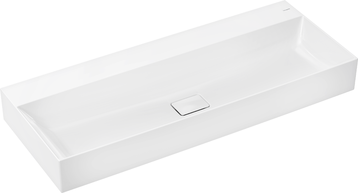 HANSGROHE Xevolos E Aufsatzwaschtisch geschliffen 1200/480 ohne Hahnloch und Überlauf, SmartClean #61107450 - Weiß