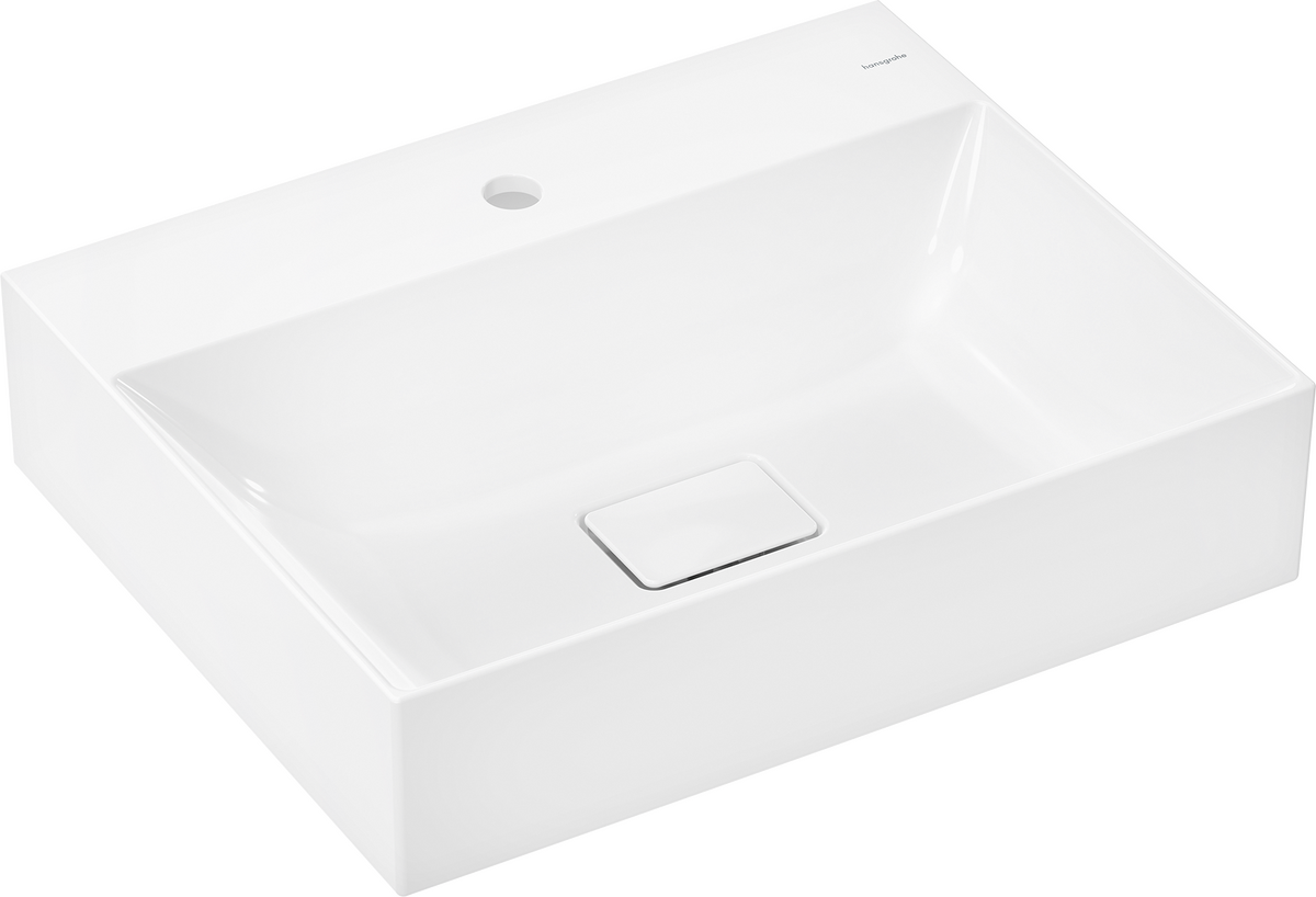 HANSGROHE Xevolos E Waschtisch 600/480 mit Hahnloch ohne Überlauf, SmartClean #61092450 - Weiß
