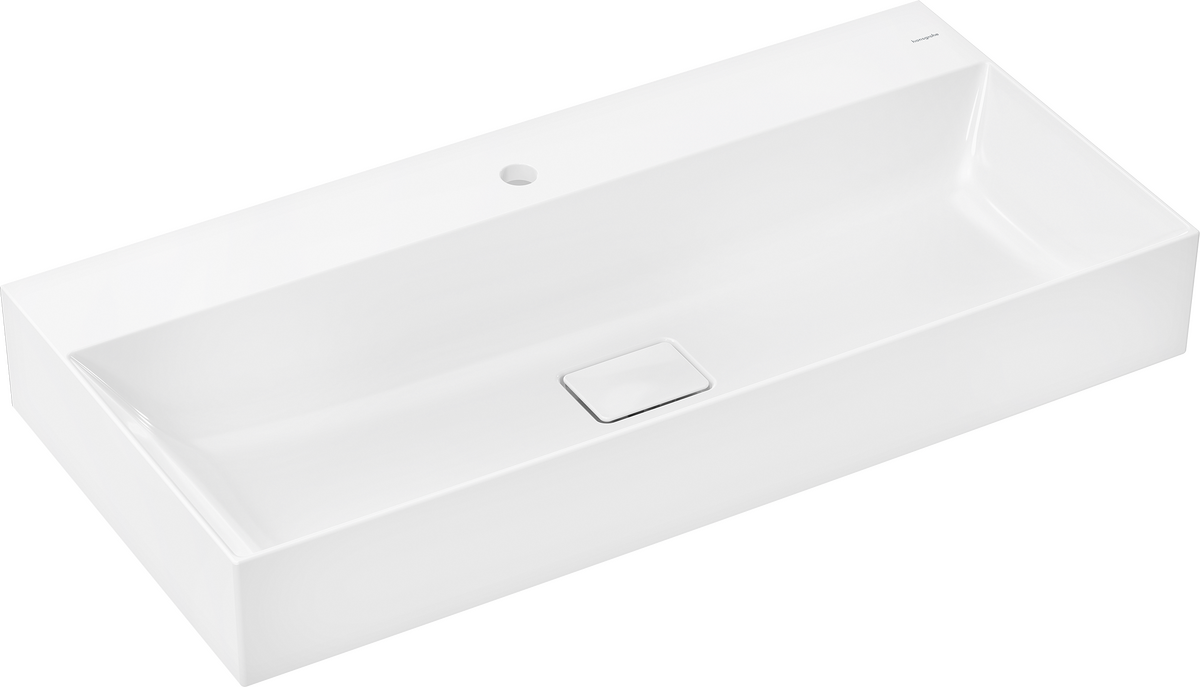 HANSGROHE Xevolos E Aufsatzwaschtisch geschliffen 1000/480 mit Hahnloch ohne Überlauf, SmartClean #61102450 - Weiß