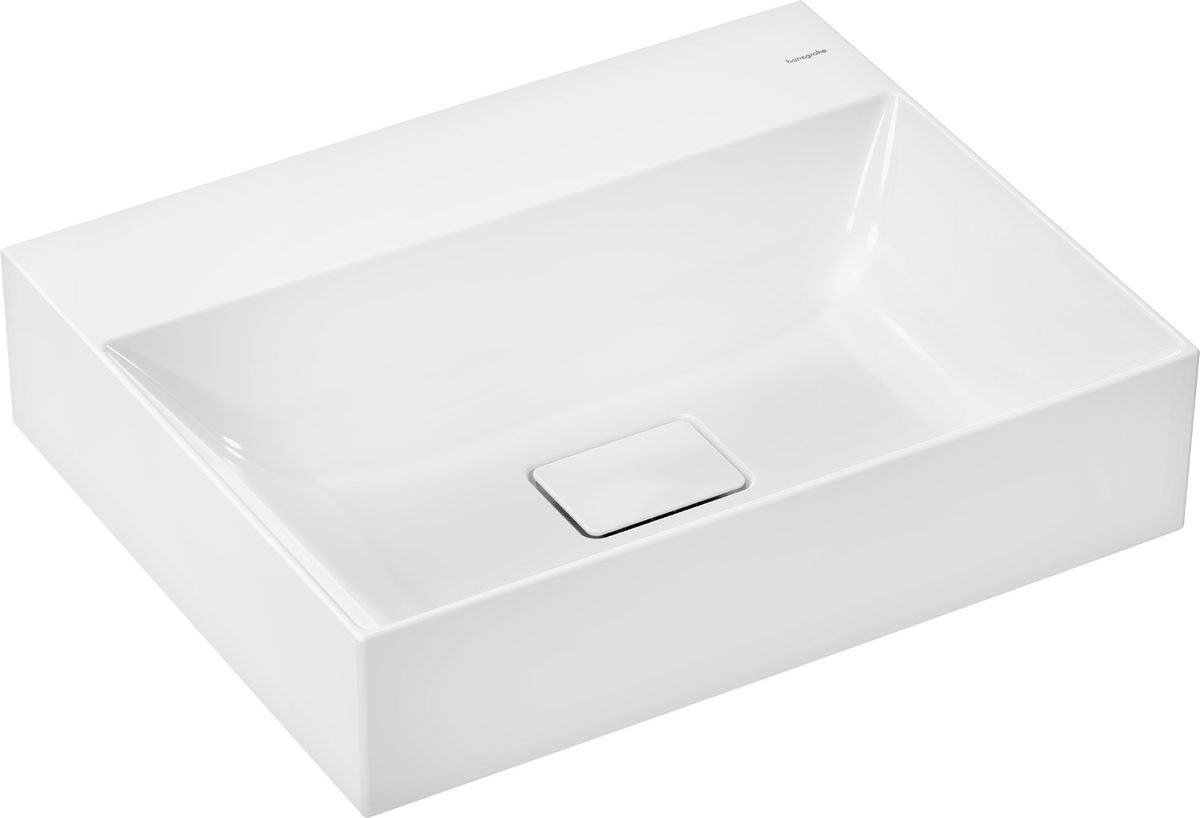 HANSGROHE Xevolos E Waschtisch 600/480 ohne Hahnloch und Überlauf, SmartClean #61093450 - Weiß
