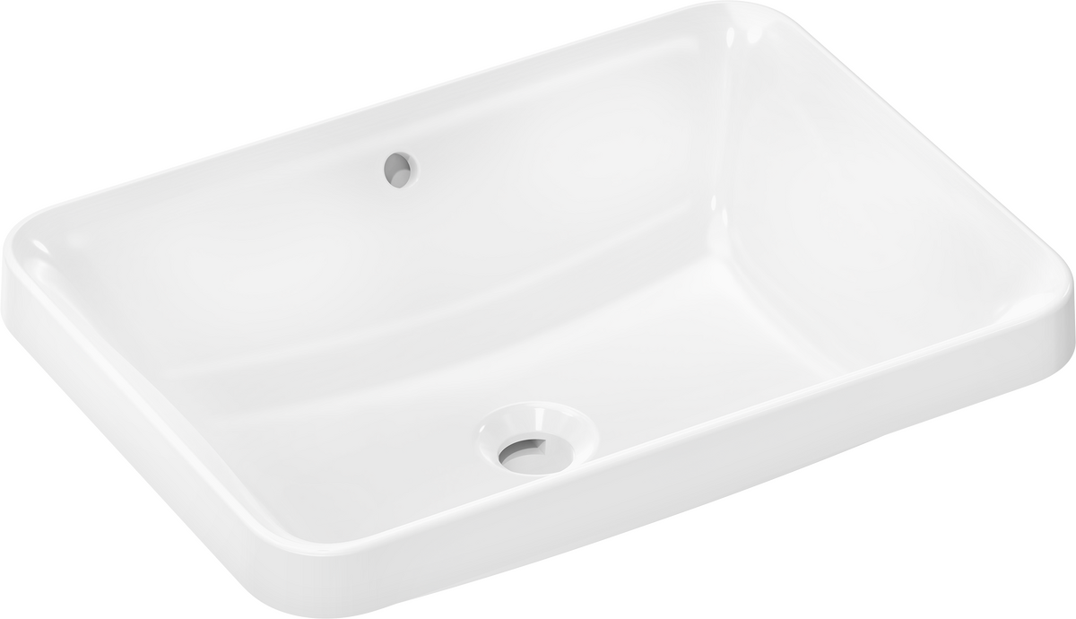 HANSGROHE Xuniva Q Einbauwaschtisch 550/400 ohne Hahnloch mit Überlauf, SmartClean #61066450 - Weiß
