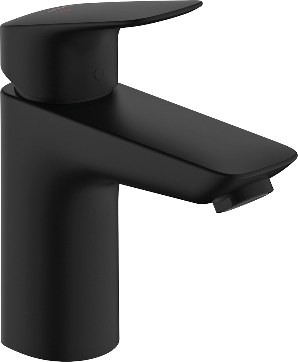 HANSGROHE Logis Einhebel-Waschtischmischer 100 CoolStart ohne Ablaufgarnitur #71103670 - Mattschwarz