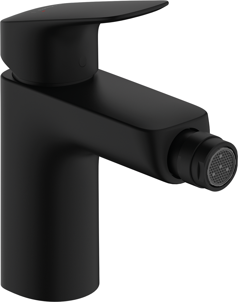 HANSGROHE Logis Einhebel-Bidetmischer 100 mit Zugstangen-Ablaufgarnitur #71200670 - Mattschwarz