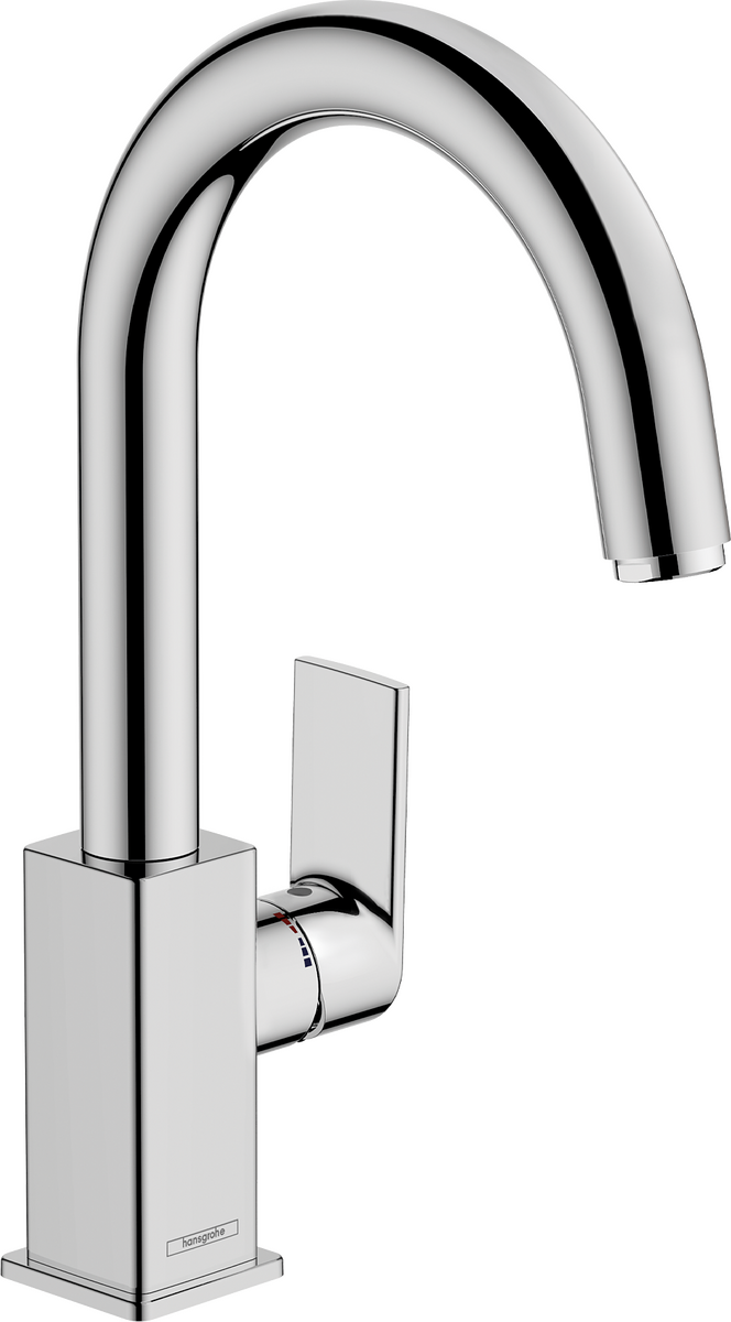 HANSGROHE Vernis Shape Einhebel-Waschtischmischer mit Schwenkauslauf und Zugstangen-Ablaufgarnitur #71564000 - Chrom
