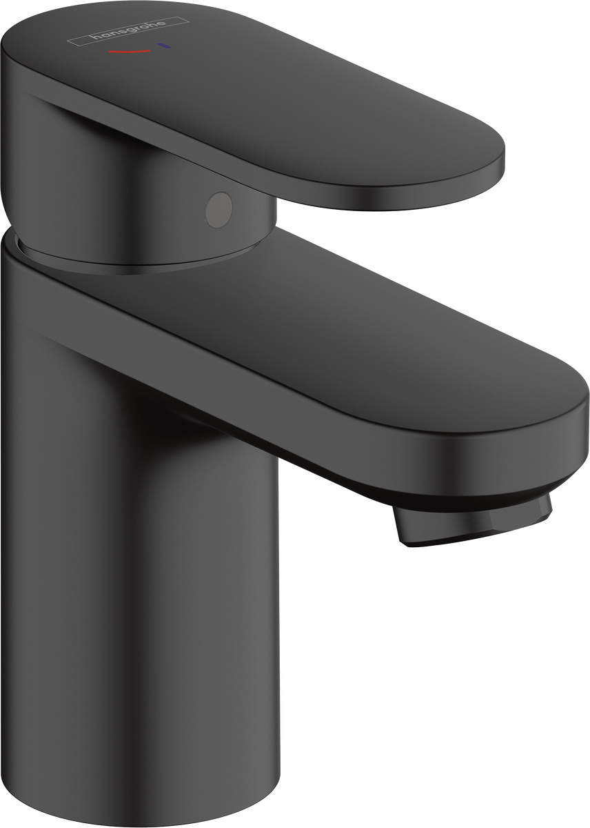 HANSGROHE Vernis Blend Einhebel-Waschtischmischer 70 CoolStart mit Zugstangen-Ablaufgarnitur #71584670 - Mattschwarz