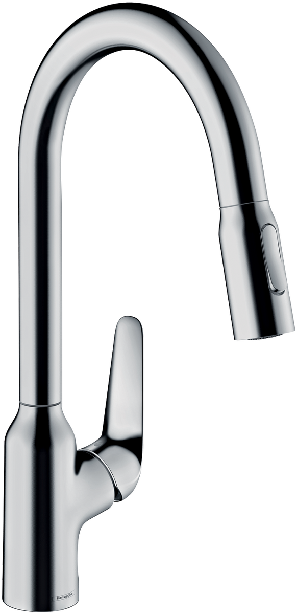 HANSGROHE Focus M42 Einhebel-Küchenmischer 220, Ausziehbrause, 2jet #71800000 - Chrom
