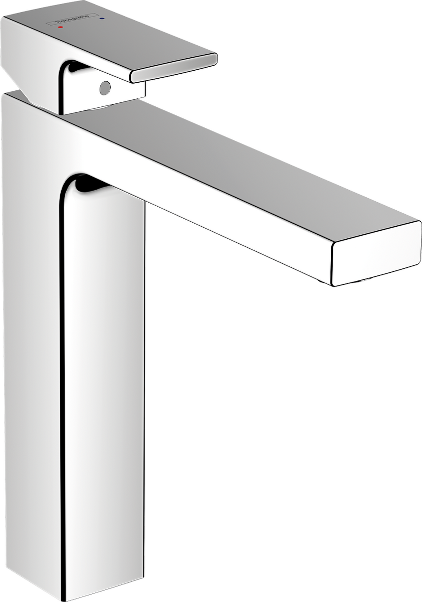 HANSGROHE Vernis Shape Einhebel-Waschtischmischer 190 mit isolierter Wasserführung und Metall Zugstangen-Ablaufgarnitur #71590000 - Chrom