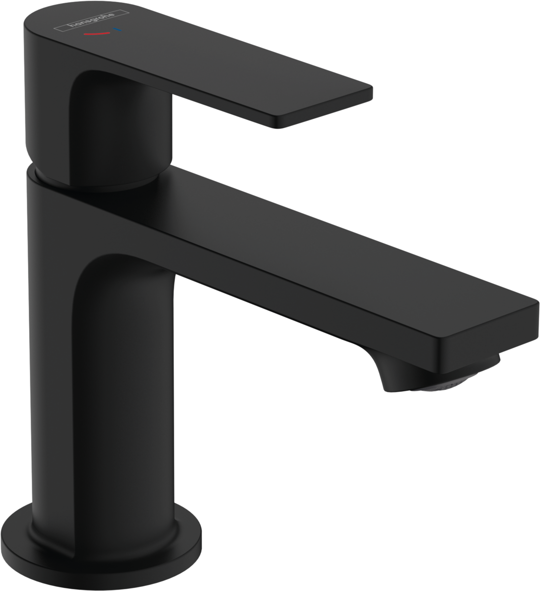 HANSGROHE Rebris E Einhebel-Waschtischmischer 80 CoolStart EcoSmart+ mit Zugstangen-Ablaufgarnitur #72587670 - Mattschwarz