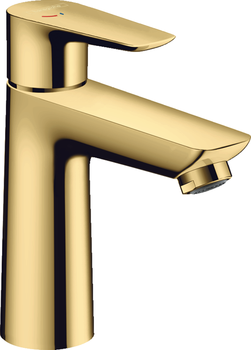 HANSGROHE Talis E Einhebel-Waschtischmischer 110 CoolStart mit Zugstangen-Ablaufgarnitur #71713990 - Polished Gold Optic