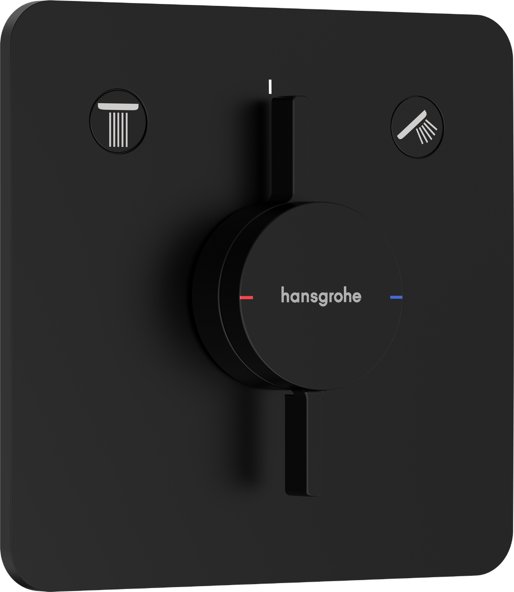 HANSGROHE DuoTurn Q Mischer Unterputz für 2 Verbraucher #75414670 - Mattschwarz