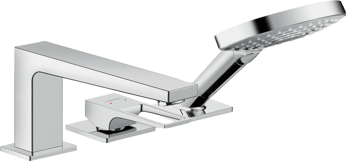 HANSGROHE Metropol 3-Loch Einhebel-Wannenrandmischer mit Bügelgriff für Secuflex #74550000 - Chrom
