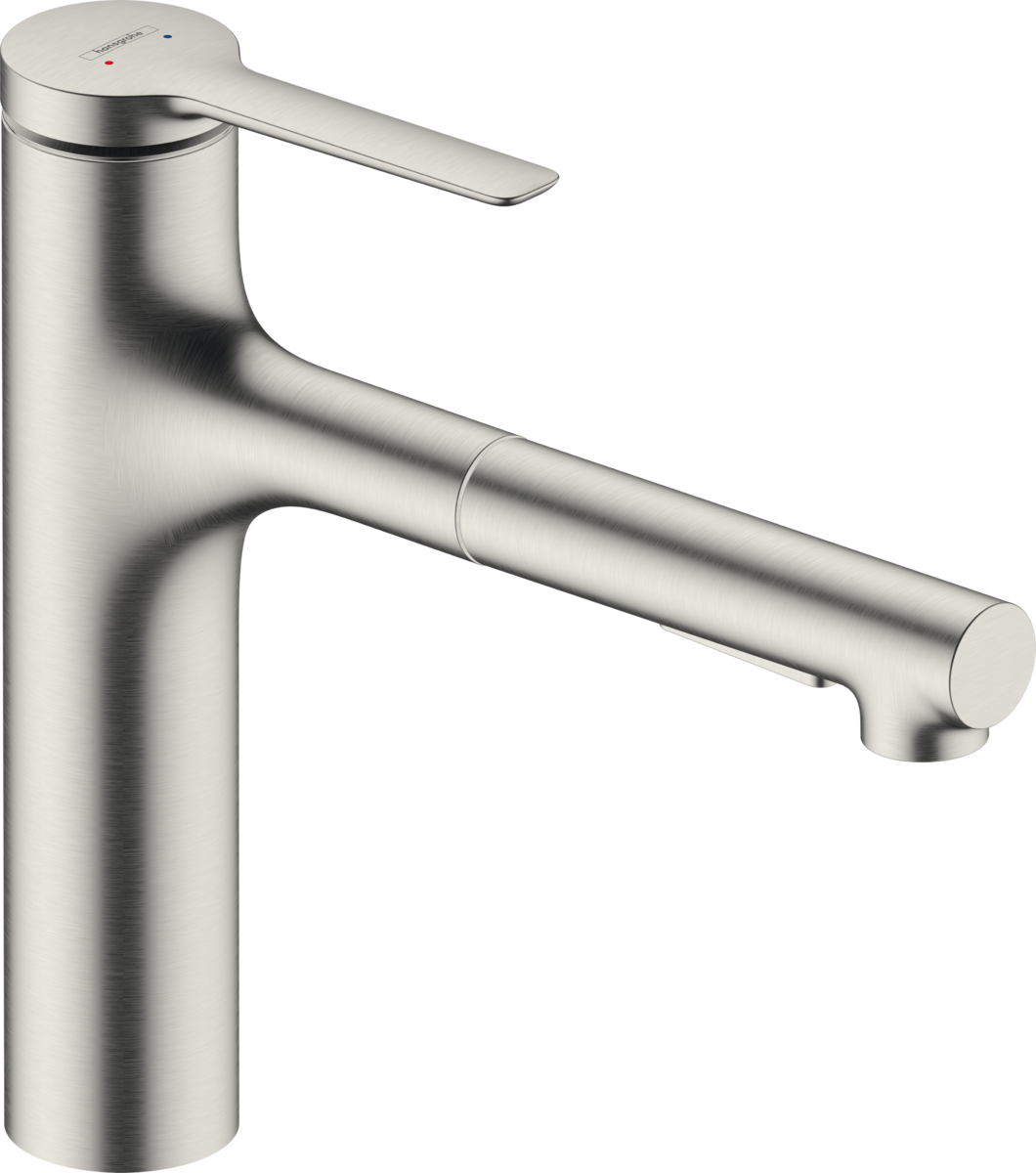 HANSGROHE Zesis M33 Einhebel-Küchenmischer 160, Ausziehbrause, 2jet, sBox lite #74804800 - Edelstahl Finish