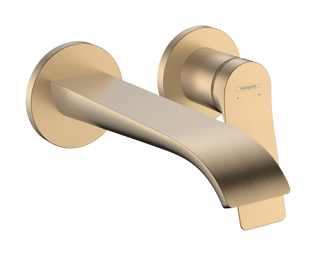 HANSGROHE Vivenis Einhebel-Waschtischmischer Unterputz für Wandmontage mit Auslauf 19,2 cm #75050140 - Brushed Bronze
