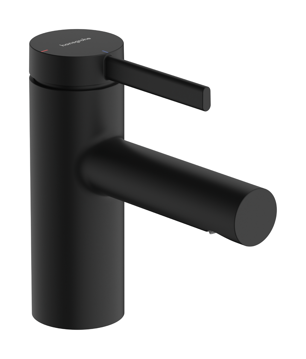 HANSGROHE Zesis S Einhebel-Waschtischmischer 70 CoolStart mit Metall Zugstangen-Ablaufgarnitur #74714670 - Mattschwarz