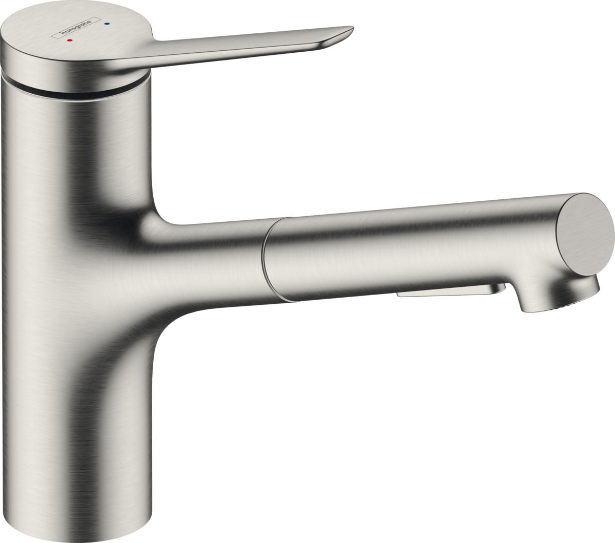 HANSGROHE Zesis M33 Einhebel-Küchenmischer 150, Metall Ausziehbrause, 2jet #74820800 - Edelstahl Finish
