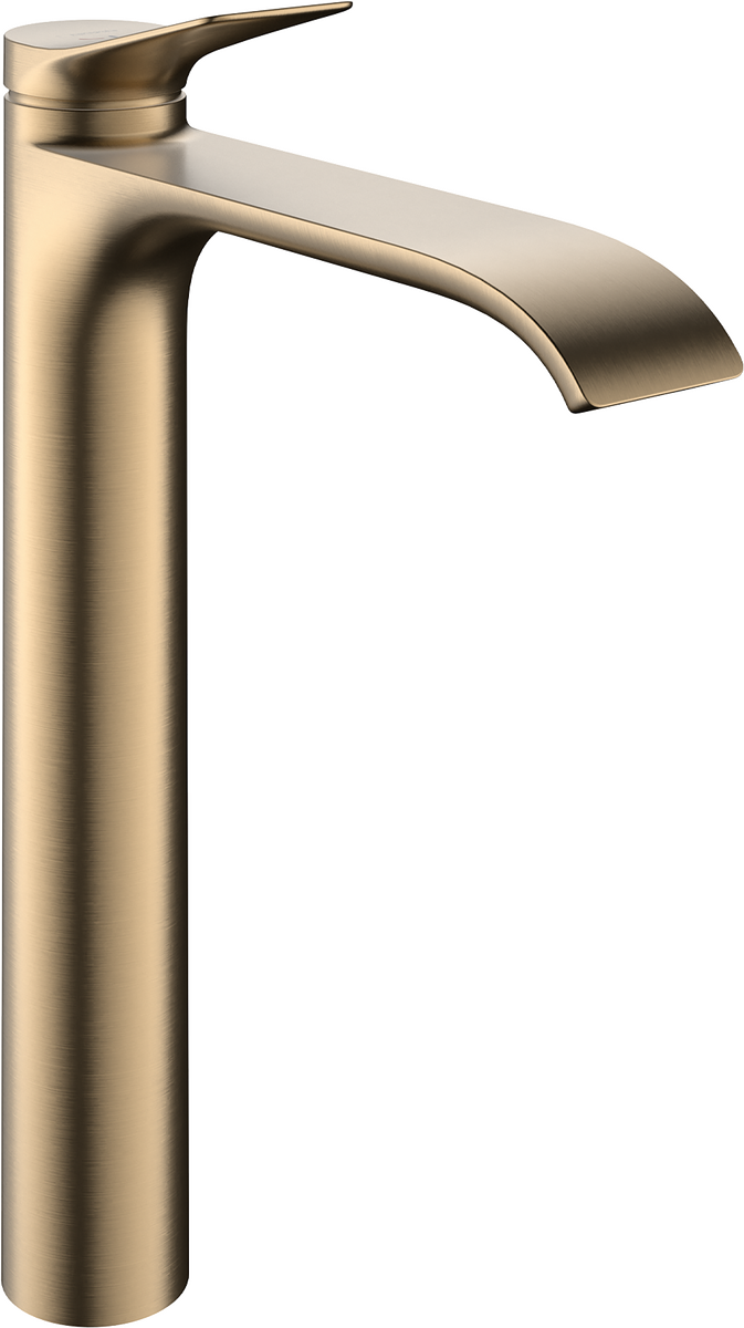 HANSGROHE Vivenis Einhebel-Waschtischmischer 250 CoolStart für Aufsatzwaschtische mit Zugstangen-Ablaufgarnitur #75044140 - Brushed Bronze
