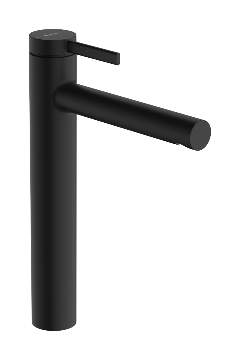 HANSGROHE Zesis S Einhebel-Waschtischmischer 230 CoolStart für Aufsatzwaschtische mit Zugstangen-Ablaufgarnitur #74730670 - Mattschwarz